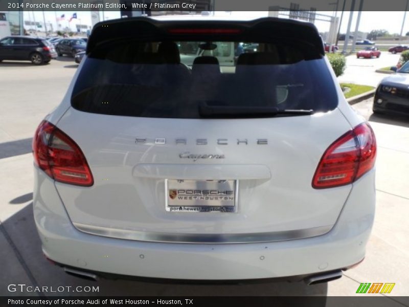 White / Platinum Grey 2014 Porsche Cayenne Platinum Edition