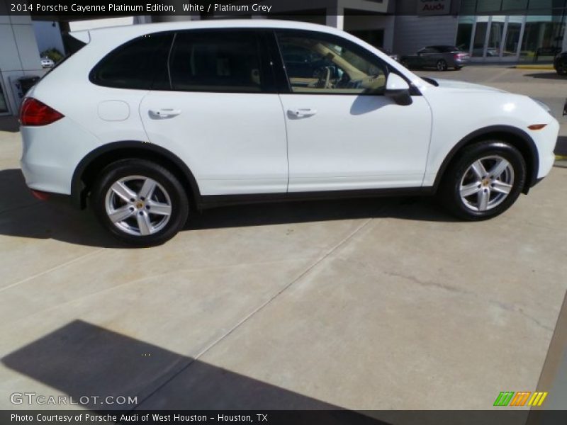 White / Platinum Grey 2014 Porsche Cayenne Platinum Edition