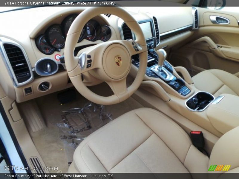 White / Platinum Grey 2014 Porsche Cayenne Platinum Edition