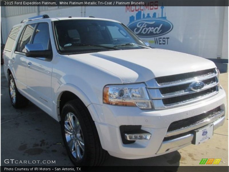 White Platinum Metallic Tri-Coat / Platinum Brunello 2015 Ford Expedition Platinum