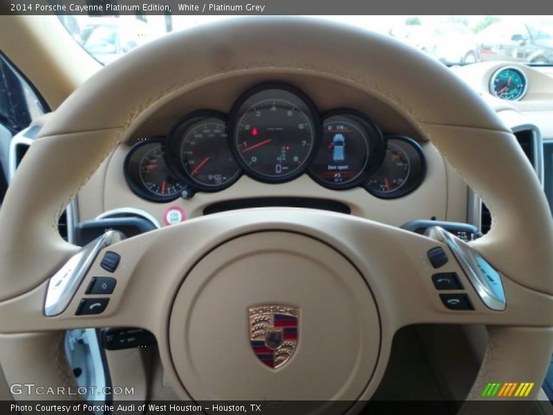 White / Platinum Grey 2014 Porsche Cayenne Platinum Edition