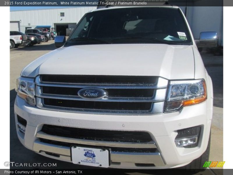 White Platinum Metallic Tri-Coat / Platinum Brunello 2015 Ford Expedition Platinum
