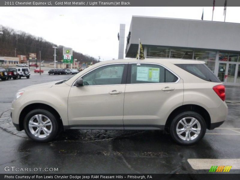 Gold Mist Metallic / Light Titanium/Jet Black 2011 Chevrolet Equinox LS