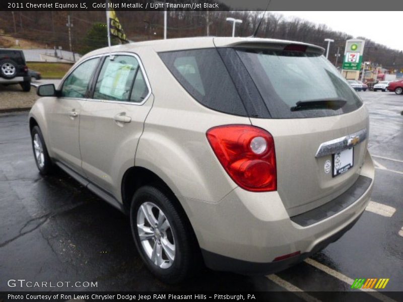 Gold Mist Metallic / Light Titanium/Jet Black 2011 Chevrolet Equinox LS