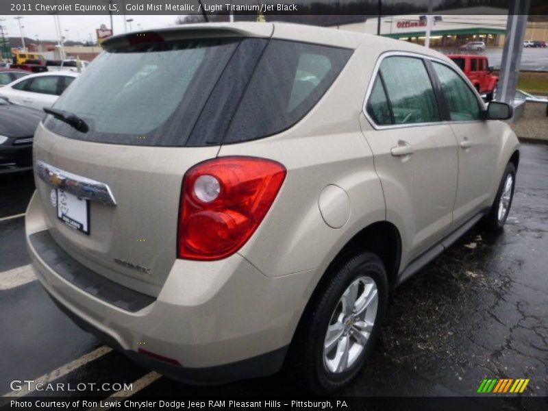 Gold Mist Metallic / Light Titanium/Jet Black 2011 Chevrolet Equinox LS