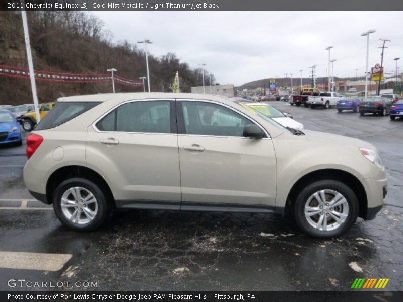 Gold Mist Metallic / Light Titanium/Jet Black 2011 Chevrolet Equinox LS