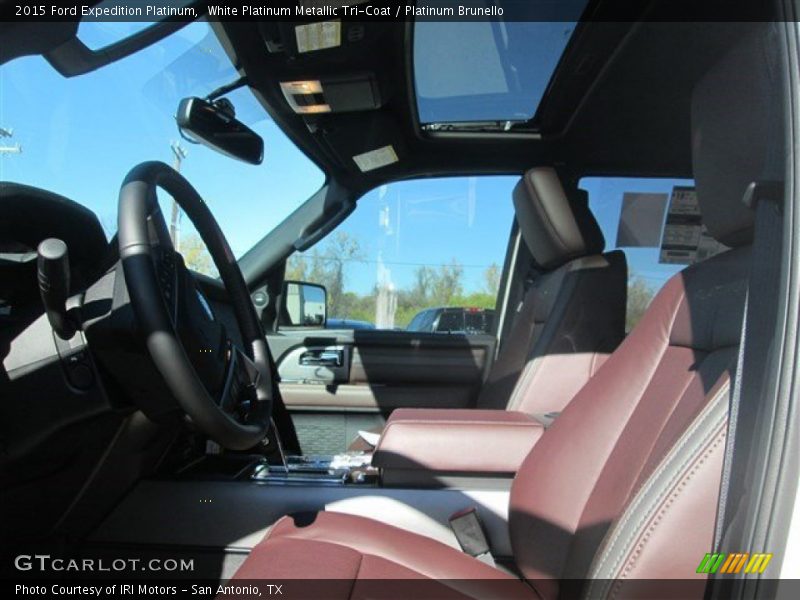 White Platinum Metallic Tri-Coat / Platinum Brunello 2015 Ford Expedition Platinum
