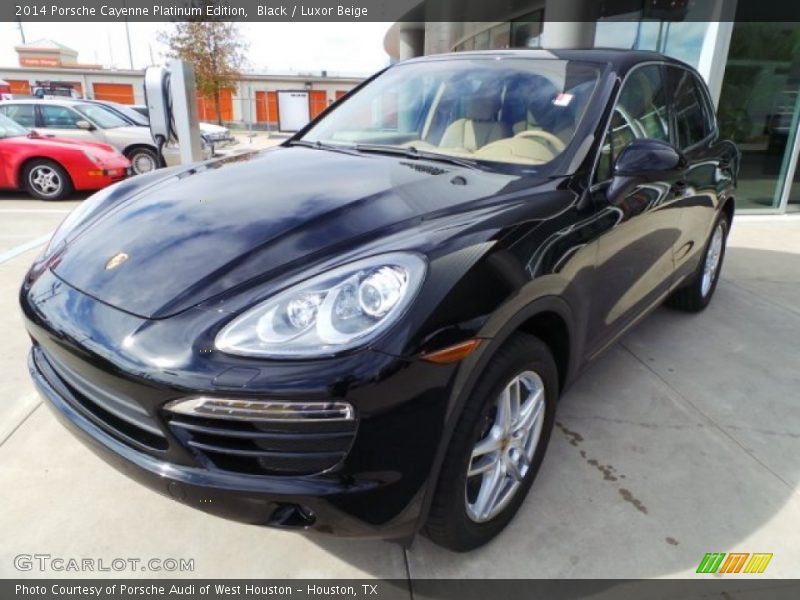 Black / Luxor Beige 2014 Porsche Cayenne Platinum Edition