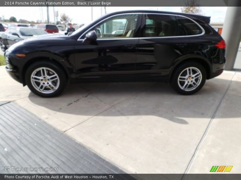 Black / Luxor Beige 2014 Porsche Cayenne Platinum Edition