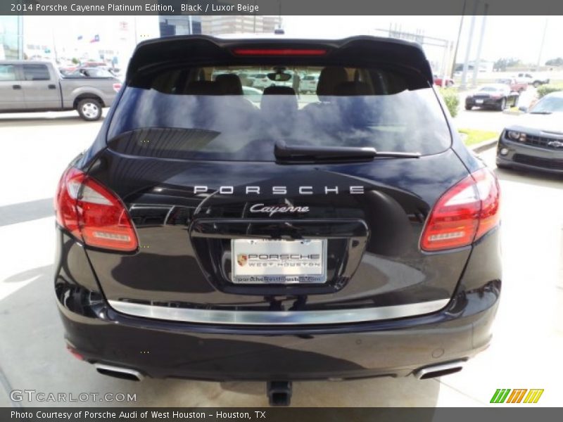Black / Luxor Beige 2014 Porsche Cayenne Platinum Edition