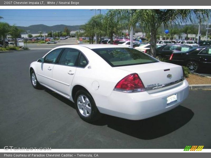 White / Neutral Beige 2007 Chevrolet Impala LT