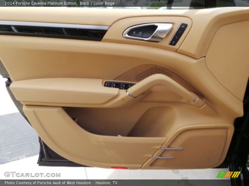Black / Luxor Beige 2014 Porsche Cayenne Platinum Edition