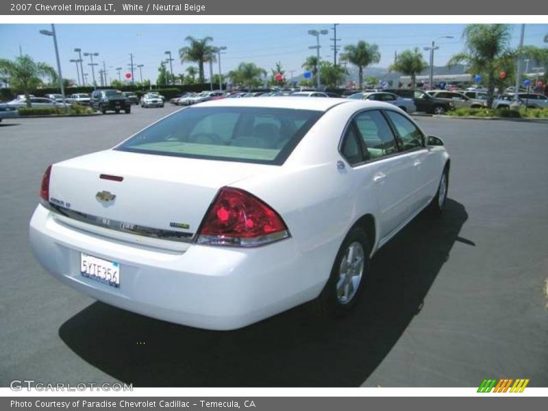 White / Neutral Beige 2007 Chevrolet Impala LT