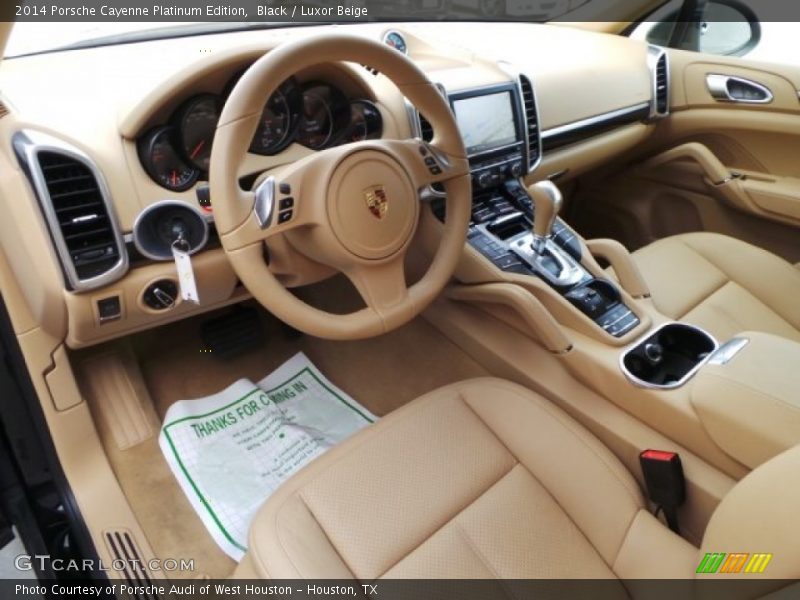 Black / Luxor Beige 2014 Porsche Cayenne Platinum Edition