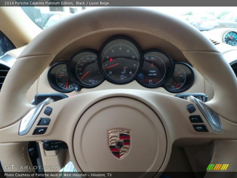 Black / Luxor Beige 2014 Porsche Cayenne Platinum Edition