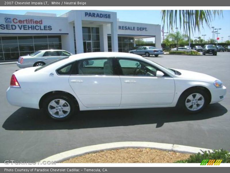 White / Neutral Beige 2007 Chevrolet Impala LT