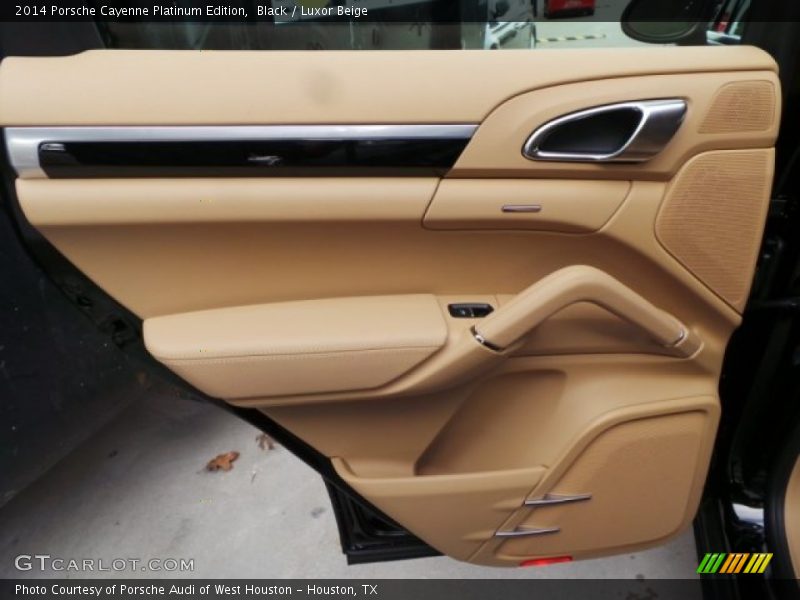 Black / Luxor Beige 2014 Porsche Cayenne Platinum Edition
