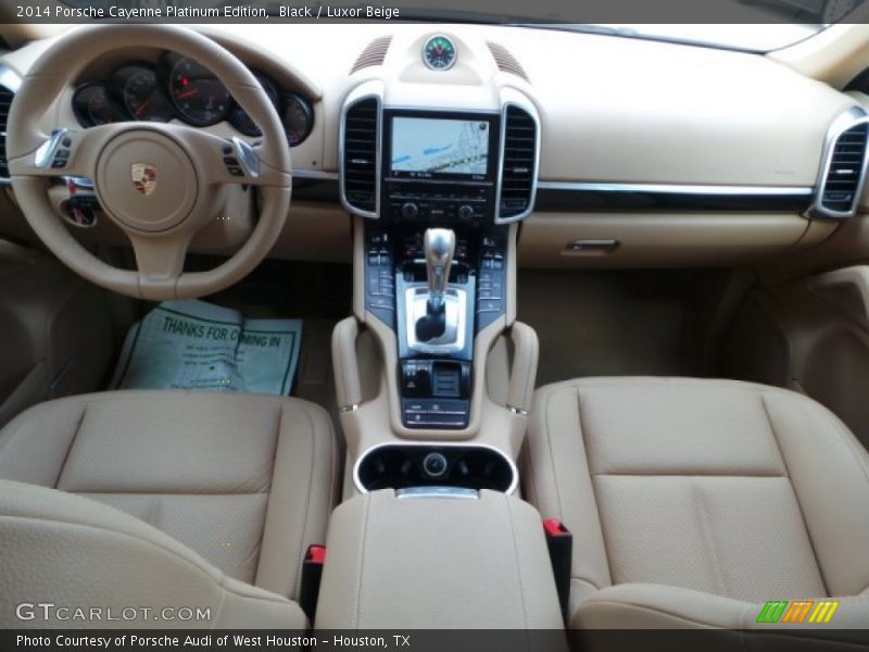 Black / Luxor Beige 2014 Porsche Cayenne Platinum Edition