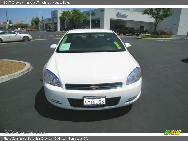 White / Neutral Beige 2007 Chevrolet Impala LT