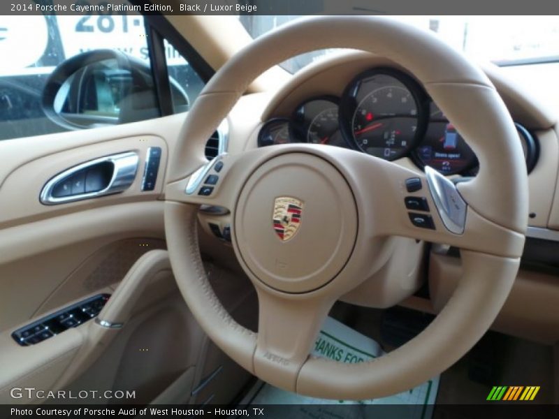 Black / Luxor Beige 2014 Porsche Cayenne Platinum Edition