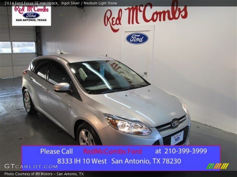 Ingot Silver / Medium Light Stone 2014 Ford Focus SE Hatchback