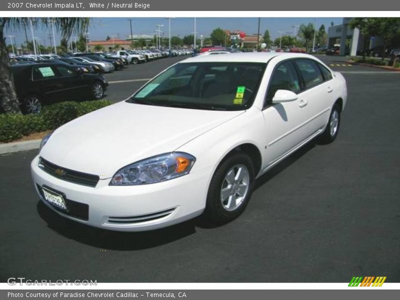 White / Neutral Beige 2007 Chevrolet Impala LT