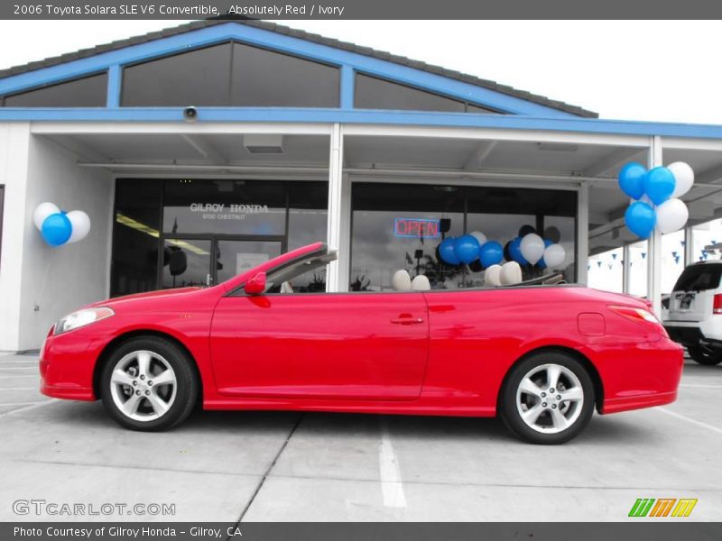 Absolutely Red / Ivory 2006 Toyota Solara SLE V6 Convertible