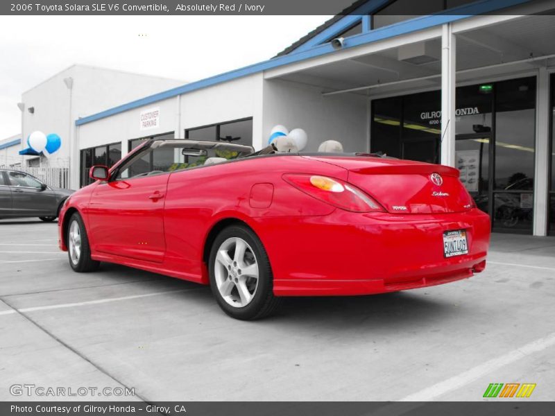Absolutely Red / Ivory 2006 Toyota Solara SLE V6 Convertible