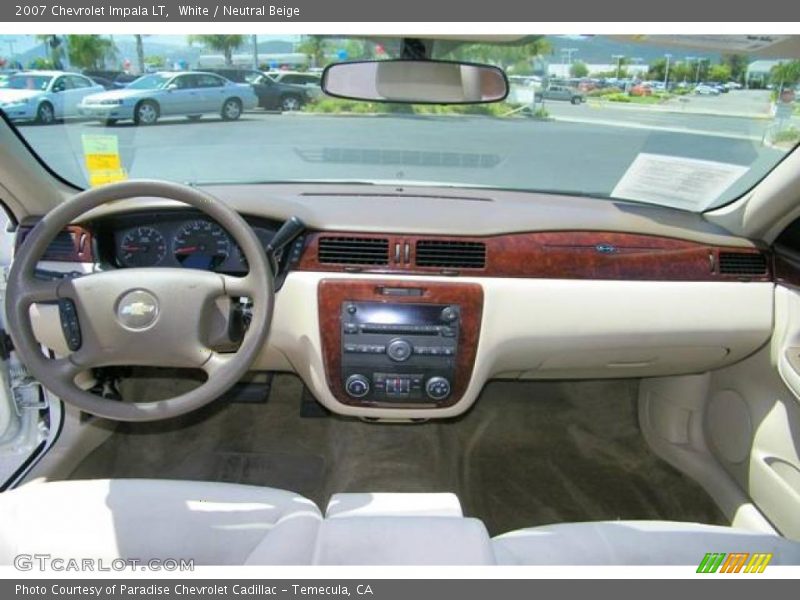 White / Neutral Beige 2007 Chevrolet Impala LT