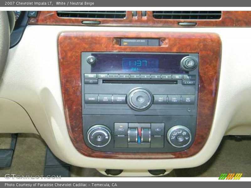 White / Neutral Beige 2007 Chevrolet Impala LT