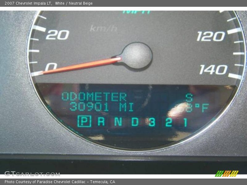 White / Neutral Beige 2007 Chevrolet Impala LT