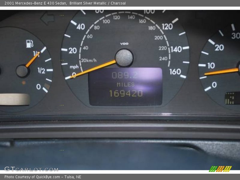 Brilliant Silver Metallic / Charcoal 2001 Mercedes-Benz E 430 Sedan