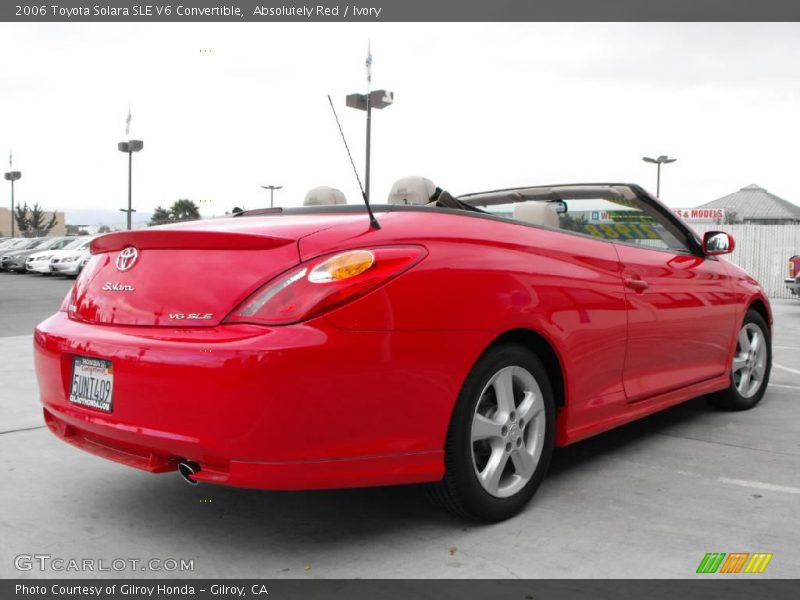 Absolutely Red / Ivory 2006 Toyota Solara SLE V6 Convertible