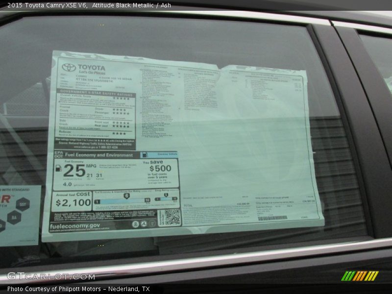 Attitude Black Metallic / Ash 2015 Toyota Camry XSE V6