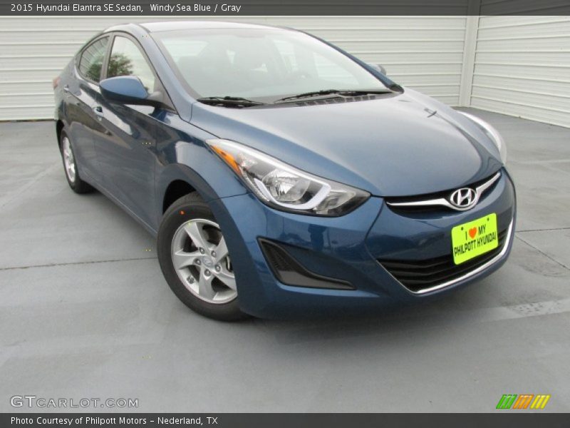 Windy Sea Blue / Gray 2015 Hyundai Elantra SE Sedan