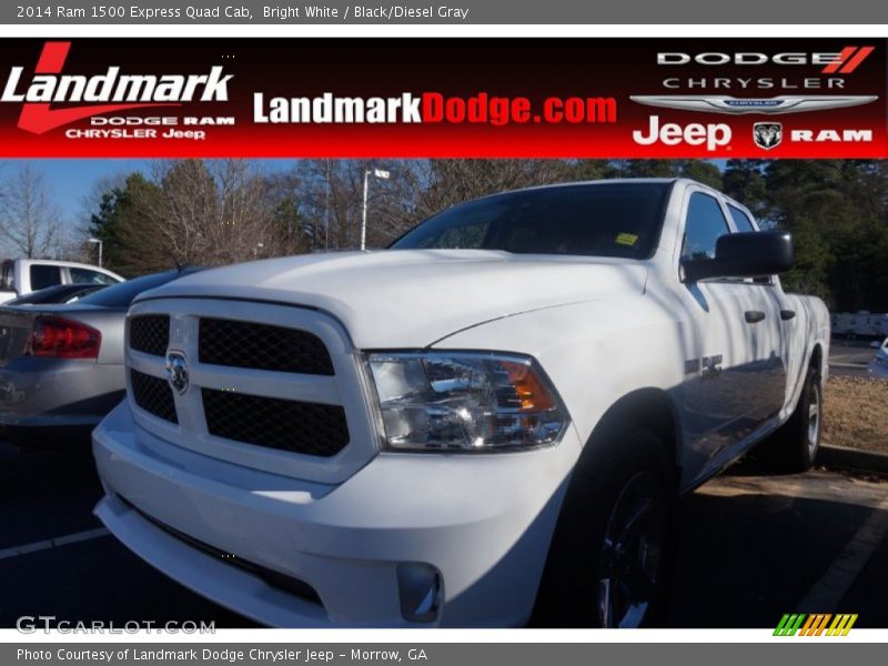 Bright White / Black/Diesel Gray 2014 Ram 1500 Express Quad Cab