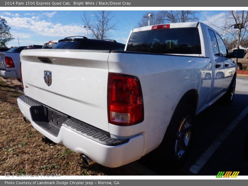 Bright White / Black/Diesel Gray 2014 Ram 1500 Express Quad Cab