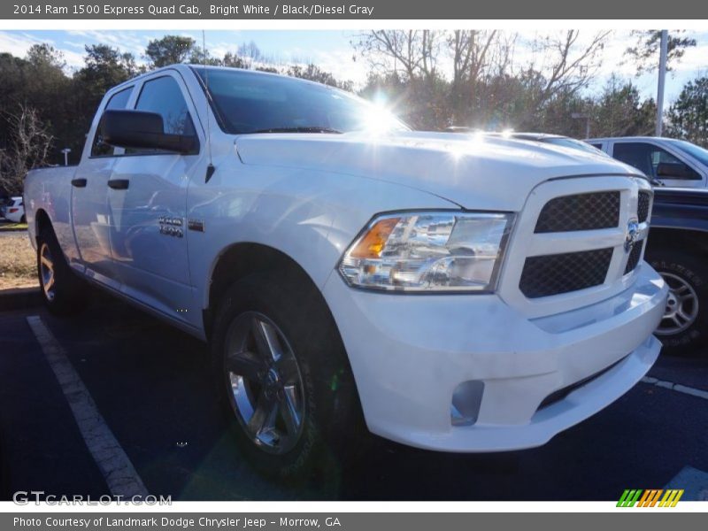 Bright White / Black/Diesel Gray 2014 Ram 1500 Express Quad Cab
