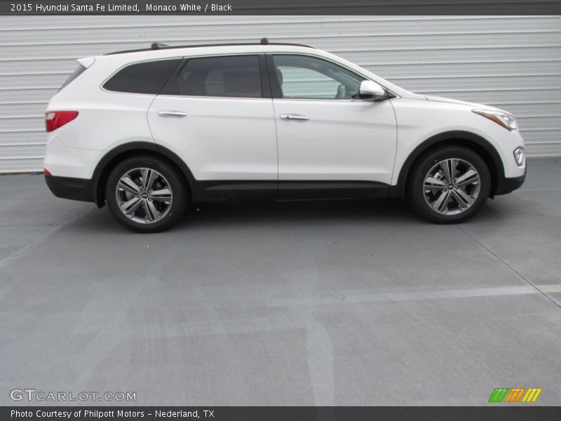 Monaco White / Black 2015 Hyundai Santa Fe Limited