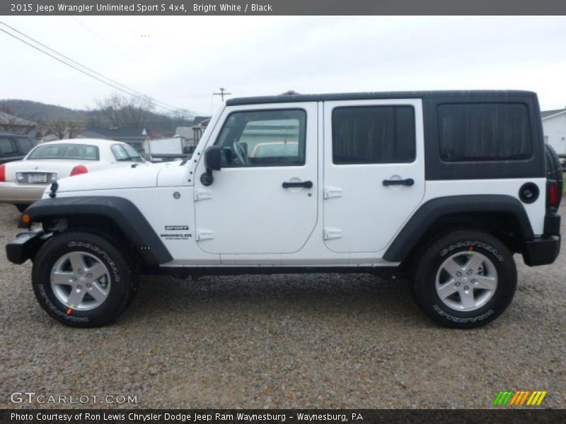 Bright White / Black 2015 Jeep Wrangler Unlimited Sport S 4x4