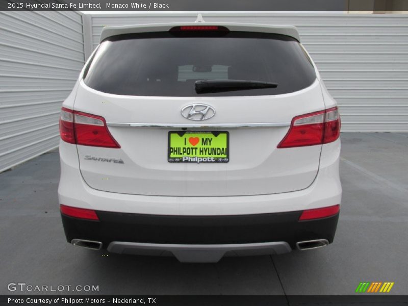 Monaco White / Black 2015 Hyundai Santa Fe Limited