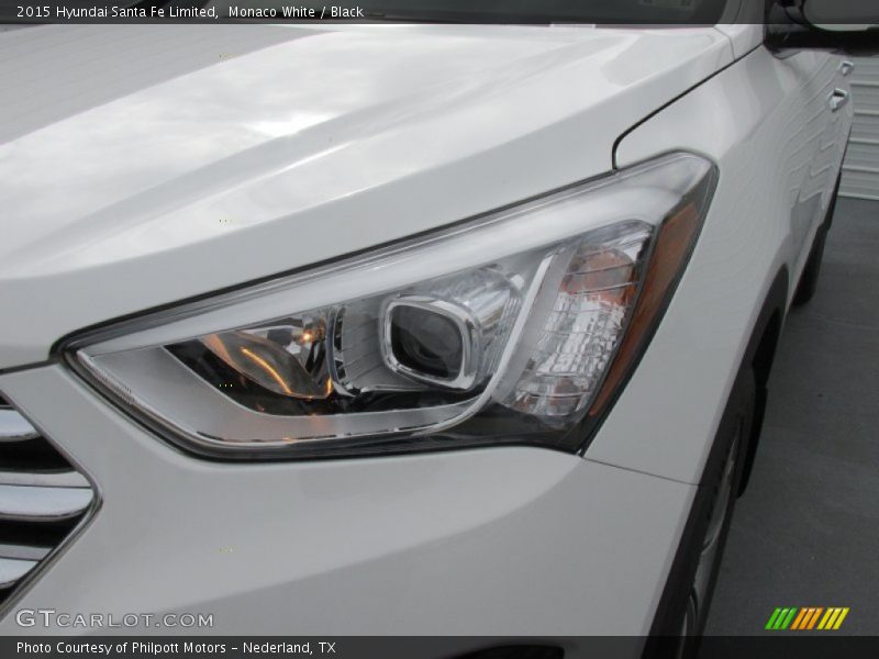 Monaco White / Black 2015 Hyundai Santa Fe Limited