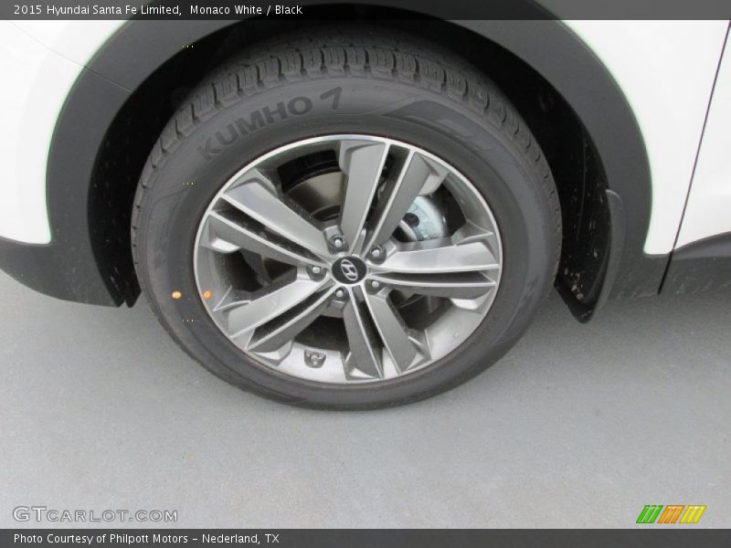 Monaco White / Black 2015 Hyundai Santa Fe Limited