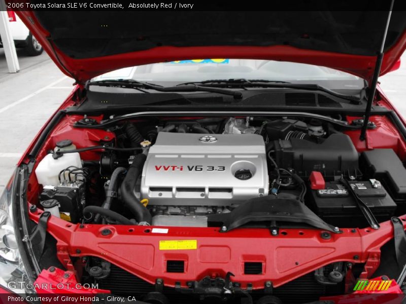 Absolutely Red / Ivory 2006 Toyota Solara SLE V6 Convertible