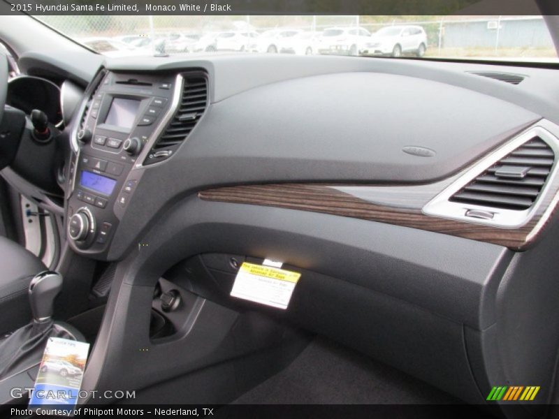 Monaco White / Black 2015 Hyundai Santa Fe Limited