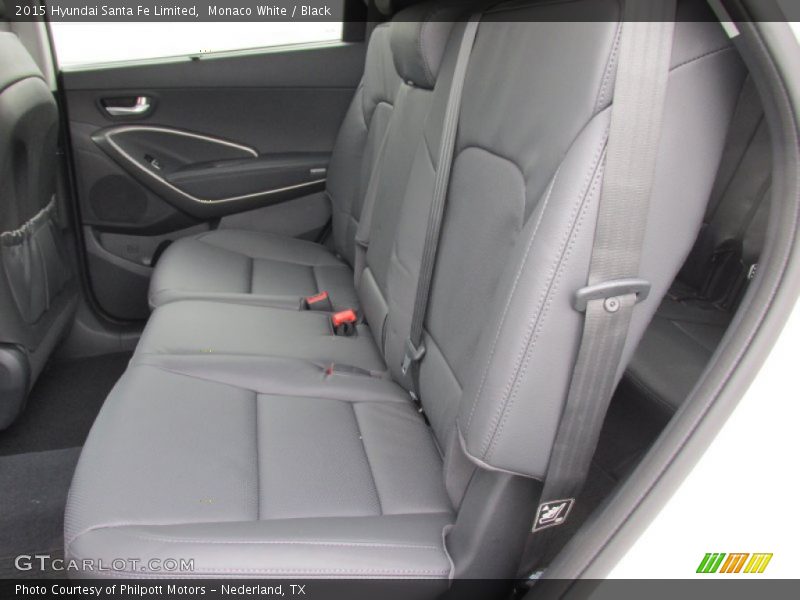 Monaco White / Black 2015 Hyundai Santa Fe Limited