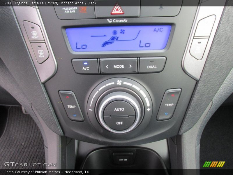 Monaco White / Black 2015 Hyundai Santa Fe Limited