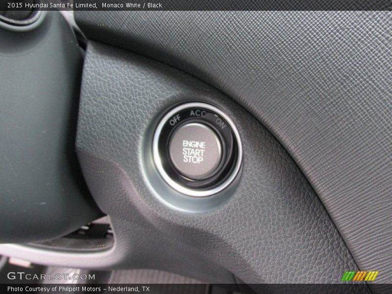 Monaco White / Black 2015 Hyundai Santa Fe Limited