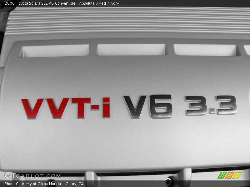Absolutely Red / Ivory 2006 Toyota Solara SLE V6 Convertible