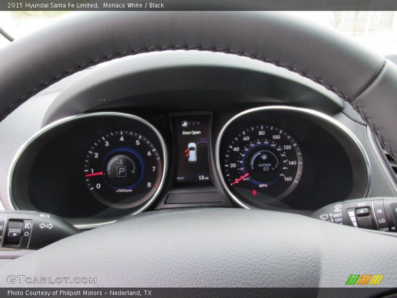 Monaco White / Black 2015 Hyundai Santa Fe Limited